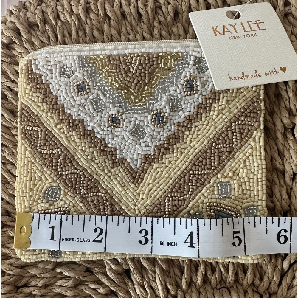 Kay Lee New York‎ Wallet Abstract Beaded Bag Clutch Geometric Art New